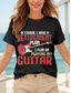 cheap Humor&amp;Quotes tee-Music Festival Women&#039;s T Shirt Graphic Letter Vintage Stylish Classic Short Sleeve Crew Neck Round Neck Regular Tops Daily Weekend Beach Wear Print Black Blue Green Gray Summer Spring
