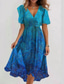 cheap Casual Floral Dresses-Women&#039;s Mini Dress Cocktail Dress Floral Dress Fashion Modern Outdoor Vacation Holiday Regular Fit Flower Short Sleeve V Neck Light Green Red Navy Blue Royal Blue Summer