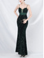 cheap Prom Dresses-Mermaid / Trumpet Prom Dresses Pink Dress Corset Dress Performance Wedding Floor Length Spaghetti Strap with Sequin