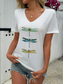 cheap Animals tee-Women&#039;s T Shirt Graphic Animal Stylish Casual Short Sleeve V Neck Regular Tops Daily Print White Summer