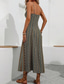 cheap Boho Dress-Women&#039;s Midi Dress Casual Dress Summer Dress Slip Dress Boho Dress Elegant Fashion Modern Daily Beach Weekend Regular Fit Striped Sleeveless V Neck Red Green Summer