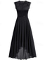 preiswerte Chiffonkleider-Damen Midikleid Partykleid Cocktailkleid Kleid für Hochzeitsgäste Chiffonkleid Mode Modern Party Besonderer Anlass Teegesellschaft Normale Passform Einfach Ärmellos Rundhalsausschnitt Schwarz Rosa