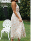 cheap Floral Dress-Women&#039;s Boho Dress Western Dress Vintage Maxi Dress A Line Dress Slip Dress Backless Dress Casual Outdoor Going out Beach Regular Fit Floral Graphic Sleeveless Spaghetti Strap Pink Summer Spring