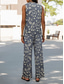 voordelige Tweedelige sets-Dames Broek Sets Vakantie Mode Dagelijks Mouwloos U-hals Bloemen Grafisch Geometrisch Casual Dagelijks Weekend Licht Groen Rood Stof Blauw Zomer Regulair Fit