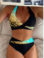 cheap Bikini Sets-Women&#039;s Swimsuits Bikini 2 Piece High Waist Swimsuit Fashion Stylish Ombre Graphic Sleeveless Bathing Suits
