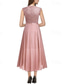 preiswerte Chiffonkleider-Damen Midikleid Partykleid Cocktailkleid Kleid für Hochzeitsgäste Chiffonkleid Mode Modern Party Besonderer Anlass Teegesellschaft Normale Passform Einfach Ärmellos Rundhalsausschnitt Schwarz Rosa