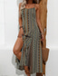 cheap Boho Dress-Women&#039;s Midi Dress Casual Dress Summer Dress Slip Dress Boho Dress Elegant Fashion Modern Daily Beach Weekend Regular Fit Striped Sleeveless V Neck Red Green Summer