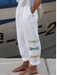 cheap Straight-Leg Pants-Women&#039;s Cotton Linen Pants Baggy Pants Linen Like Beach Shorts Vacation Vintage Fashion Full Length High Waist Graphic Printing Breathable Soft Micro-elastic Formal Vacation Street White Summer