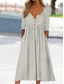 ieftine Rochii florale-Pentru femei Rochie Lunga Rochie Maxi Rochie casual Rochie Skater Rochie de vară Modă Modern Vacanță Zilnic Sfârșit de săptămână Fit regulat Simplu Manșon Lung În V Negru Roz Îmbujorat Roșu Vin