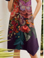 preiswerte Blumenkleid-Damen Minikleid Shiftkleid Lässig Formell Halbformelle Kleider Ausgehen Standard Passform Blumen Grafik Kurzarm Umlegekragen Purpur Sommer