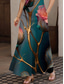 ieftine Rochii florale-Pentru femei Rochie Maxi Rochie A line Rochie de vară Rochie cu umeri Vacanță Casual Petrecere Dată Fit regulat Floral Grafic Fără manșon Pătrat Trifoi Vară Primăvară