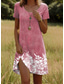 abordables Robe Fleurie-Femmes Mini Robe Robe T-Shirt Robe trapèze Robe d&#039;été Occasionnel Quotidien Coupe régulière Fleuri Graphique Manche Courte Col Rond Rose Claire Bleu Violet Vert Été Printemps