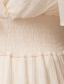 preiswerte Chiffonkleider-Damen Midikleid Cocktailkleid Kleid für Hochzeitsgäste Chiffonkleid Mode Modern Urlaub Teegesellschaft Wochenende Normale Passform Einfach Kurzarm V Ausschnitt Schwarz Weiß Rosa Aprikose Sommer