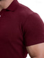 billige Klassisk poloskjorte for menn-Herre Golf skjorte Golf poloskjorter Arbeid Avslappet Knaphul Kortermet Grunnleggende Moderne عادي Lapper Knapper Sommer Normal Svart Burgunder Kongeblå Blå Mørkegrå Militærgrønn Golf skjorte