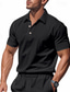 cheap Men&#039;s Classic Polo-Men&#039;s Golf Shirt Golf Polos Shirts Work Casual Lapel Short Sleeve Basic Modern Plain Buttons Summer Regular Fit Black White Navy Blue Khaki Light Grey Army Green Golf Shirt