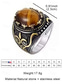 billige Menns smykker-menns vintage tigerøye stein ring i rustfritt stål, antikk sølv tribal design, dristig statement ring, egnet for uformelle og formelle anledninger