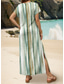 ieftine Rochii tie-dye și gradient-Pentru femei Rochii Midi Rochie de Vară Rochie A line Rochie de vară Vacanță Casual Zilnic Fit regulat Grafic Dungi Abstract Manșon scurt În V Trifoi Vară Primăvară