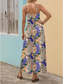 preiswerte Boho Kleider-Damen Maxikleid A Linie Kleid Unterkleid Urlaub Lässig Outdoor Ausgehen Normale Passform Grafik Stammes Ärmellos V Ausschnitt Blau Orange Grün Sommer Frühling