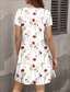 cheap Floral Dress-Women's Mini Dress T Shirt Dress Tee Dress A Line Dress Summer Dress Casual Daily Regular Fit Floral Graphic Short Sleeve Crewneck Red Blue Purple Summer Spring