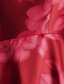 cheap A-Line Evening Dresses-A-Line Tea Length Cocktail Dresses Evening Gown Ball Gown Formal Dress Elegant Celebrity Style Princess Sleeveless One Shoulder Garden Party Wedding Satin with Floral Print
