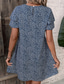 cheap Casual Floral Dresses-Women&#039;s Mini Dress Casual Dress Summer Dress Fashion Modern Daily Beach Weekend Regular Fit Graphic Short Sleeve Crew Neck Red Blue Green Summer