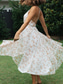 cheap Floral Dress-Women&#039;s Boho Dress Western Dress Vintage Maxi Dress A Line Dress Slip Dress Backless Dress Casual Outdoor Going out Beach Regular Fit Floral Graphic Sleeveless Spaghetti Strap Pink Summer Spring