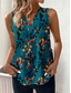 cheap Tank Tops &amp; Camis-Women&#039;s Camisole Tank Top Floral Graphic Stylish Casual Sleeveless V Neck Regular Tops Daily Print Blue Summer
