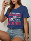 cheap Humor&amp;Quotes tee-Music Festival Women&#039;s T Shirt Graphic Letter Vintage Stylish Classic Short Sleeve Crew Neck Round Neck Regular Tops Daily Weekend Beach Wear Print Black Blue Green Gray Summer Spring