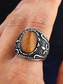 billige Menns smykker-menns vintage tigerøye stein ring i rustfritt stål, antikk sølv tribal design, dristig statement ring, egnet for uformelle og formelle anledninger