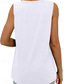 billige Enkel tank topp-Dame Camisole Tank Top Helfarge Tropisk Fritid Ermeløs V-hals Vanlige topper Daglig Hvit Lysegrønn Sommer