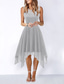 preiswerte abendkleider-Damen Midikleid Abschlussballkleid Partykleid Cocktailkleid Mode Modern Party Abendgesellschaft Date Normale Passform Einfach Ärmellos Rundhalsausschnitt Schwarz Rosa Wein Rote Sommer