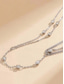 voordelige Dames ketting-Elegante bikini-sieraden met ketting voor dames – gelaagde tailleketting van goud en zilver met kristallen voor strandkleding, poolparty's en festivaloutfits
