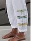 cheap Straight-Leg Pants-Women&#039;s Cotton Linen Pants Baggy Pants Linen Like Beach Shorts Vacation Vintage Fashion Full Length High Waist Graphic Printing Breathable Soft Micro-elastic Formal Vacation Street White Summer