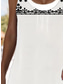 cheap Print Floral Dresses-Women&#039;s Midi Dress Tank Dress Fashion Classic Outdoor Daily Weekend Regular Fit Graphic Geometric Sleeveless Crew Neck Black And White Summer Spring Fall