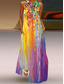 preiswerte Blumenkleider-Damen Maxikleid A Linie Kleid Sommerkleid Urlaub Lässig Boho Täglich Ferien Lässiger Schnitt Blumen Grafik Ärmellos V Ausschnitt Purpur Sommer