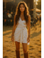 cheap Plain Dress-Women&#039;s Boho Dress Western Dress Vintage Mini Dress A Line Dress Slip Dress Off The Shoulder Dress Vacation Casual Outdoor Going out Beach Regular Fit Solid Color Graphic Sleeveless One Shoulder