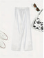 baratos Calças de perna reta-Calças Femininas de Algodão e Linho Calças Largas Sem Cinto Semelhantes a Linho Shorts de Praia Moda de Férias Estilo Étnico Comprimento Total Cintura Alta Impressão Gráfica Floral Térmica Quente