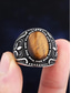 billige Menns smykker-menns vintage tigerøye stein ring i rustfritt stål, antikk sølv tribal design, dristig statement ring, egnet for uformelle og formelle anledninger