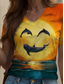 cheap Animals tee-Dolphin&#039;s Smile Face By Vincent Hie Women&#039;s T Shirt Graphic Animal Vintage Stylish Classic Short Sleeve Crew Neck Round Neck Regular Tops Daily Print Orange Summer Spring