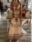 economico Abiti Boho-Per donna Abito Midi Vestito Estivo Abito a trapezio Abito Sottoveste Vacanza Casual Boho Uscire Spiaggia Vestibilità comoda Grafico Tribale Senza Maniche Scollo a V Spalline sottili Marrone Estate