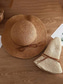 economico Cappelli da donna-Cappello da sole da donna in paglia a tesa larga con fiocco, cappello da spiaggia pieghevole per viaggi estivi e vacanze all'aperto