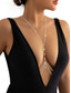 voordelige Dames ketting-Elegante bikini-sieraden met ketting voor dames – gelaagde tailleketting van goud en zilver met kristallen voor strandkleding, poolparty's en festivaloutfits