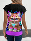 cheap Animals Tank Top-Lil Kitty By Sheena Pike Women&#039;s Camisole Tank Top Graphic Animal Vintage Tropical Stylish Sleeveless V Neck Regular Tops Daily Holiday Black Summer Spring