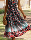 economico Abiti floreali-Per donna Abito maxi Abito a trapezio Abito Sottoveste Vacanza Casual All&#039;aperto Vestibilità regolare Floreale Grafico Senza Maniche Scollo a V Spalline sottili Giallo Rosso Blu Viola Estate Primavera