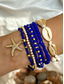 cheap Women&#039;s Bracelet-Women&#039;s Boho Shell Beaded Bracelet Set - 7-Piece Starfish Charm Stretch Bracelet in Various Colors for Summer Beach Wear and Resort Wear