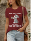 cheap Humor&amp;Quotes tee-Women&#039;s T Shirt Graphic Dog Letter Vintage Stylish Classic Short Sleeve Crew Neck Round Neck Regular Tops Daily Print Black Wine Blue Green Summer Spring