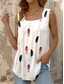 cheap Animals Tank Top-Women&#039;s Tunic Camisole Tank Top Graphic Animal Stylish Classic Casual Sleeveless Square Neck Regular Tops Daily Going out Weekend Print White Summer Spring
