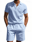 preiswerte Klassisches Poloshirt für Herren-Herren Golfshirt Golf Poloshirts Lässig Arbeit Revers Kurzarm Basic Modern Einfach 2 teilig Knöpfe Sommer Normale Passform Aprikose Weiß Marineblau Hellgrau Armeegrün Hellblau Golfshirt
