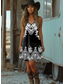 billiga Boho-klänning-Damers Boho Klänning Western Klänning Vintage Mini Klänning Sundress A-linje Klänning Slip Klänning Off The Shoulder Klänning Semester Avslappnad Gå ut Strand Grafisk Geometrisk Tribal Ärmlös V-hals