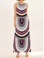 tanie Sukienka boho-Damskie Sukienka maxi Sukienka A line Letnie sukienki Sukienka z odkrytymi ramionami Codzienny Codzienny Regularny Graficzny Plemienny Bez rękawów Karbowana szyja Beżowy Lato